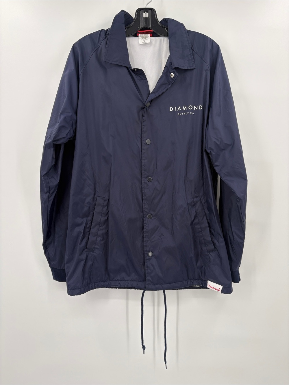 Diamond Supply Co. Navy Coach Windbreaker Jacket SizeXL